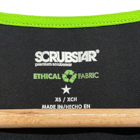 Scrub Tops Woman’s Size XS Bundle of Two Black Blue Antimicrobial ScrubStar - Picture 6 of 15